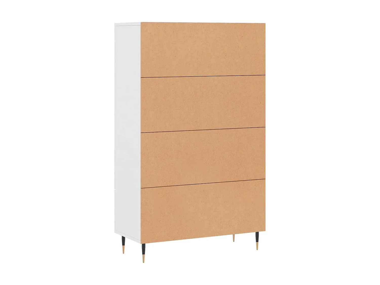 Credenza Bianca 69,5x31x115 cm in Legno Multistrato