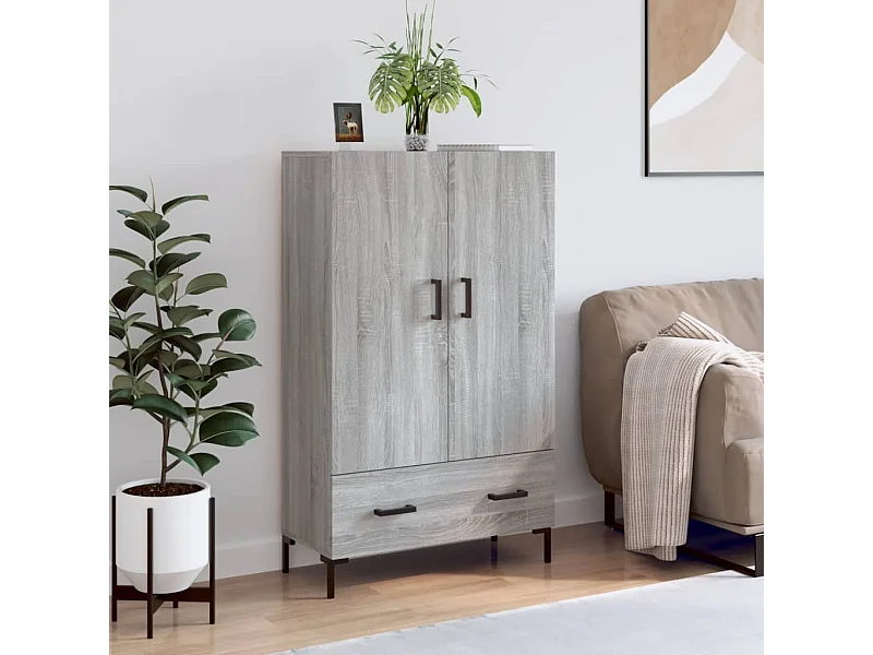 Highboard Grau Sonoma 69,5x31x115 cm Holzwerkstoff