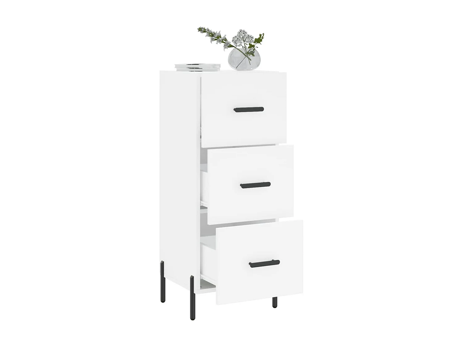 Buffet blanc 34,5x34x90 cm bois d'ingénierie