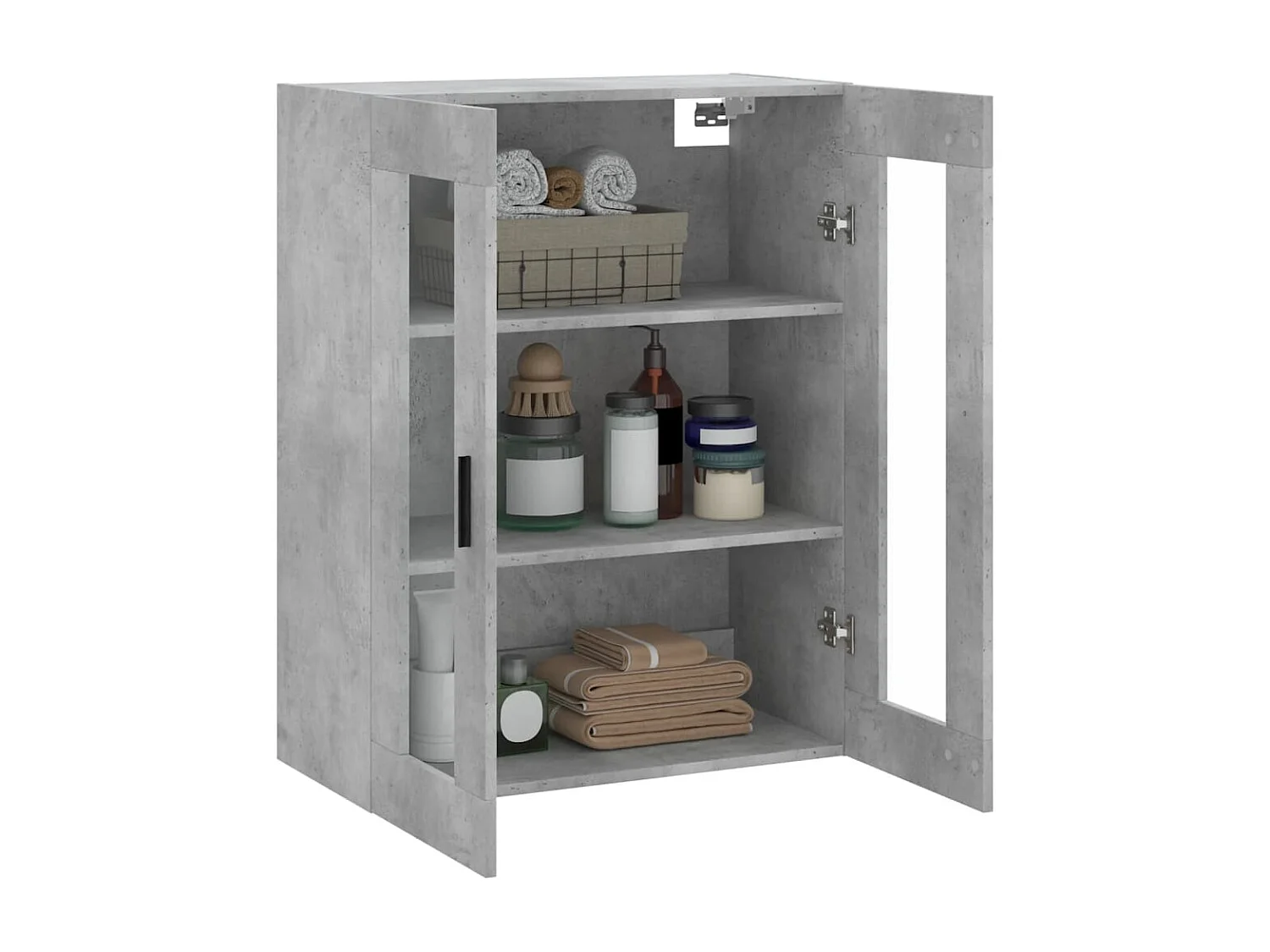 Armoire murale gris béton 69,5x34x90 cm