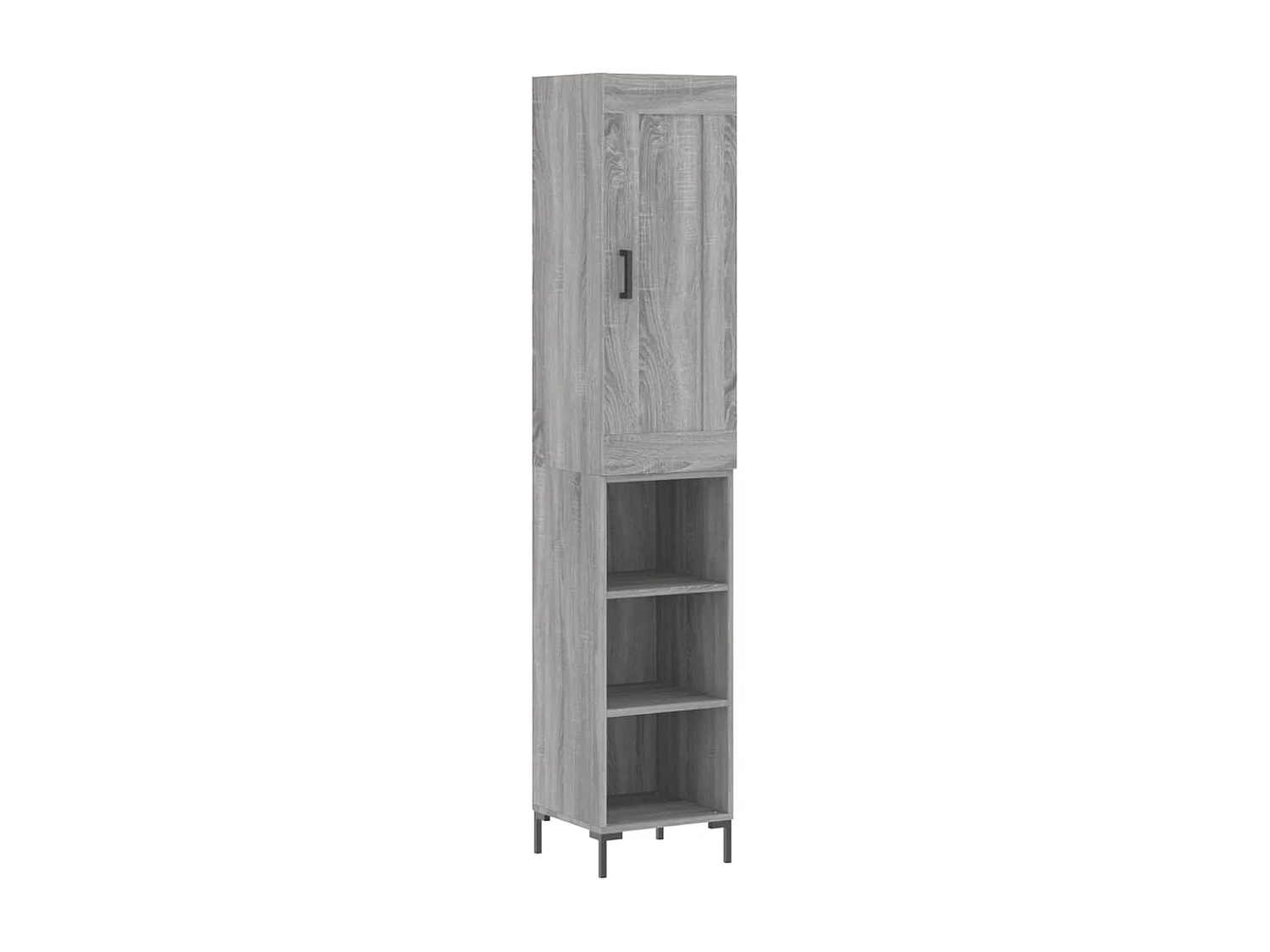 Buffet haut Sonoma gris 34,5x34x180 cm Bois d'ingénierie