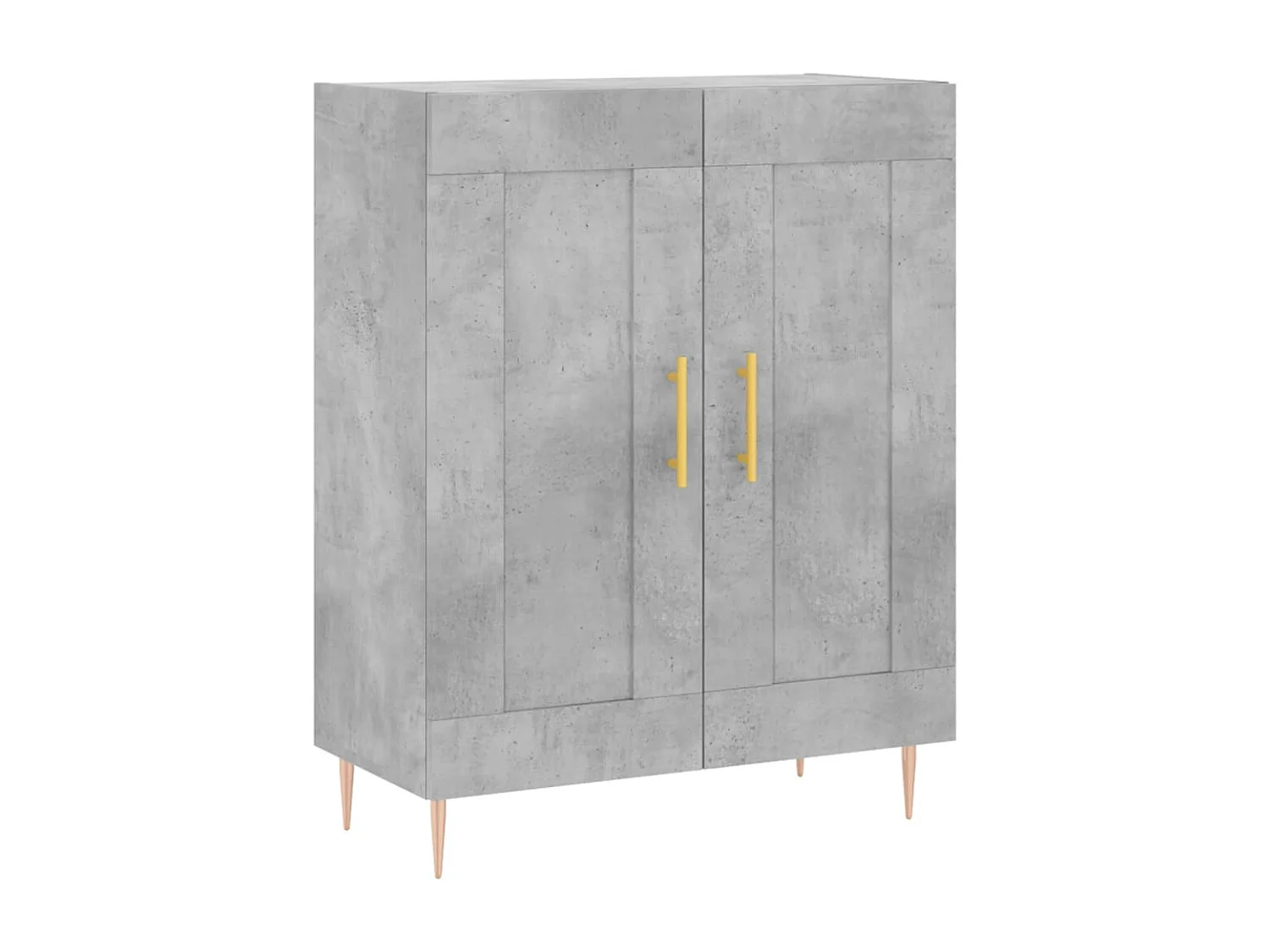 Buffet haut Gris béton 69,5x34x180 cm Bois d'ingénierie