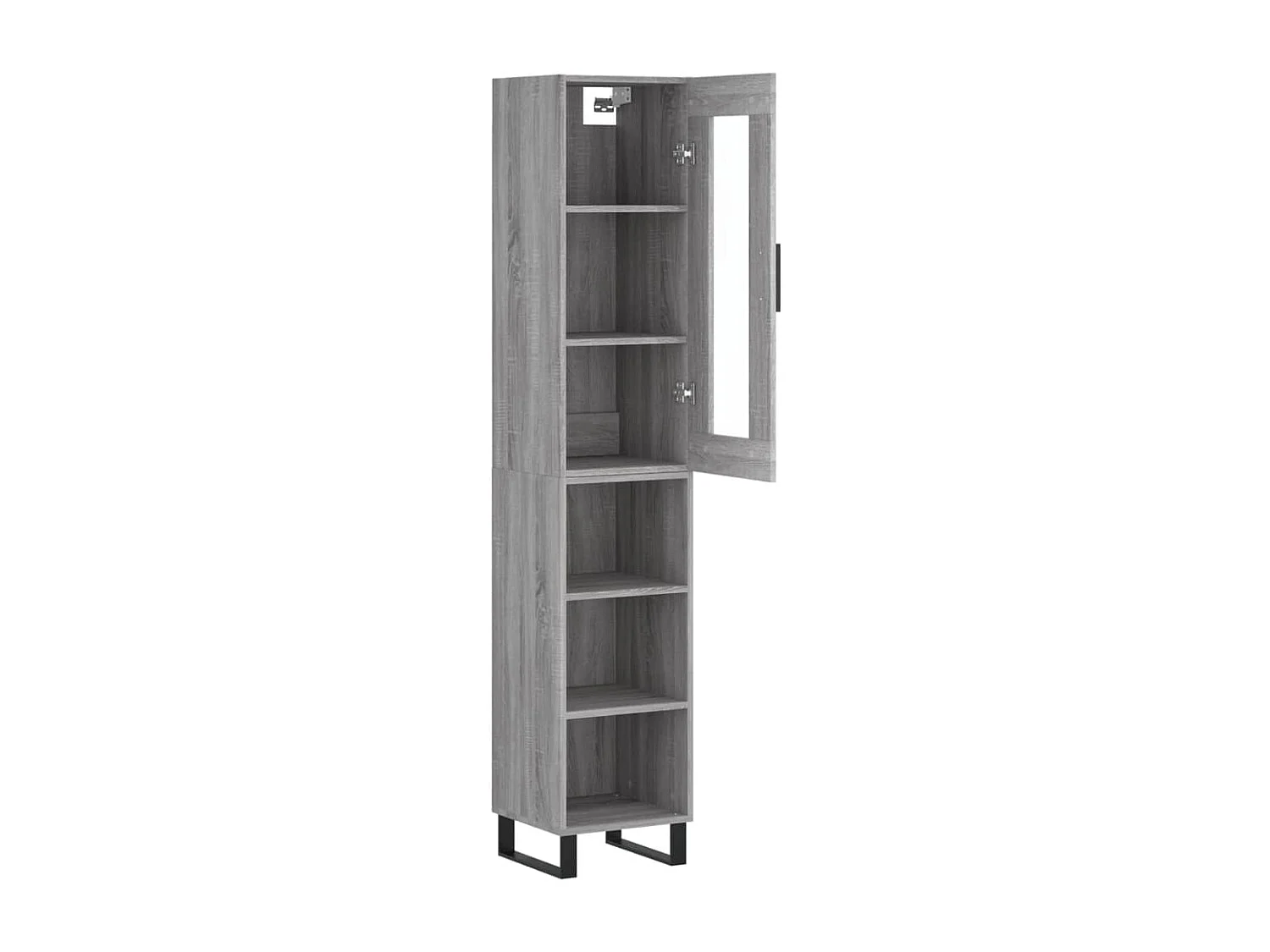 Credenza Grigio Sonoma 34,5x34x180 cm in Legno Multistrato