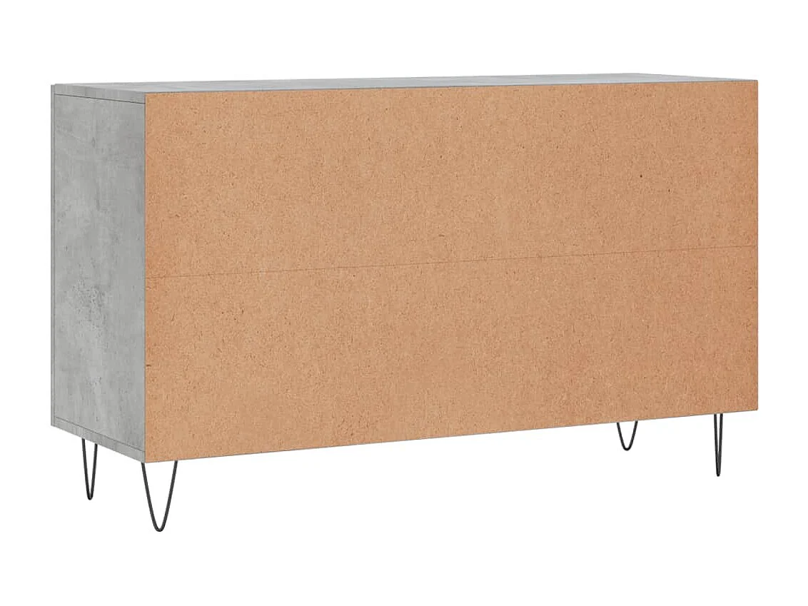 Dressoir 100x36x60 cm bewerkt hout betongrijs