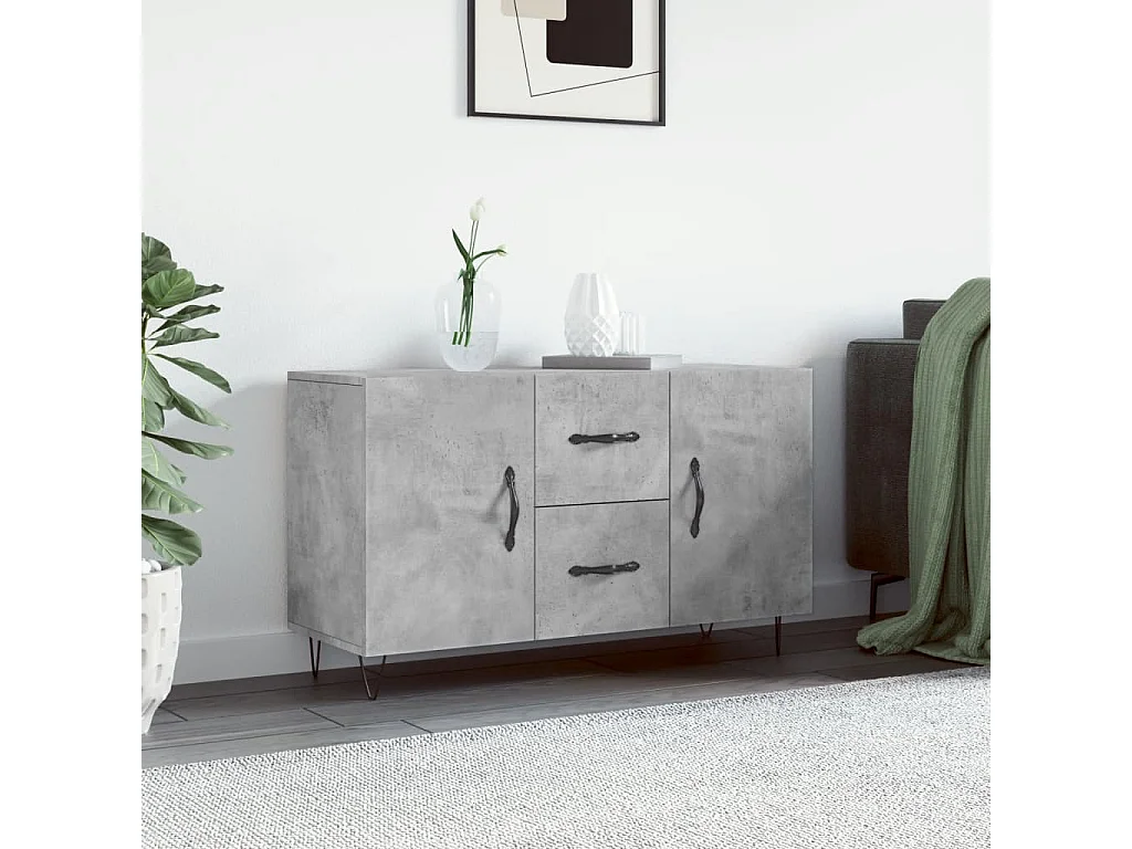 Sideboard Betongrau 100x36x60 cm Holzwerkstoff