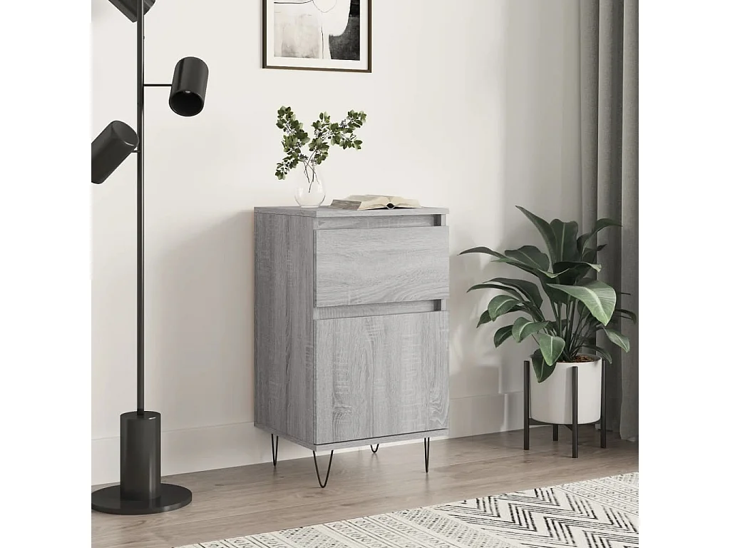 Buffet sonoma gris 40x35x70 cm bois d'ingénierie