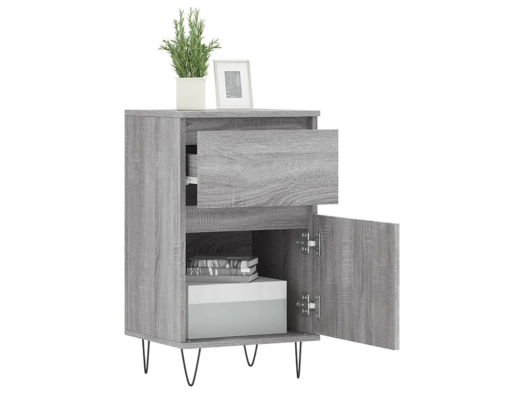Sideboard Grau Sonoma 40x35x70 cm Holzwerkstoff