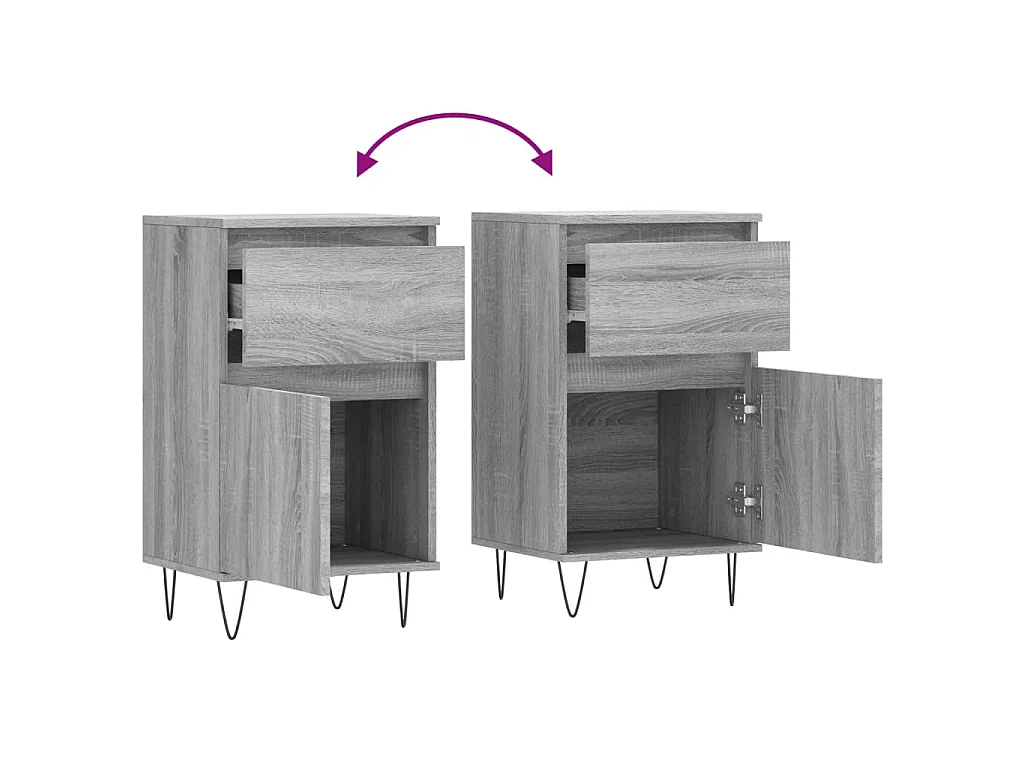 Sideboard Grau Sonoma 40x35x70 cm Holzwerkstoff
