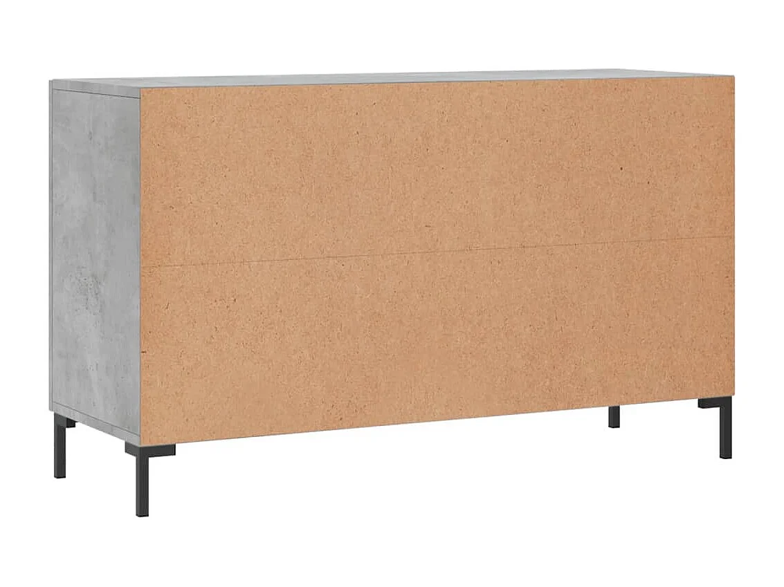Buffet gris béton 100x36x60 cm bois d'ingénierie