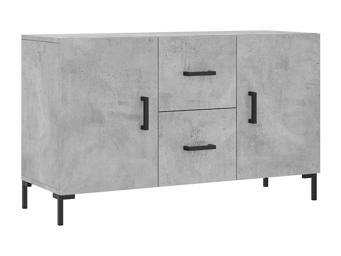 Buffet gris béton 100x36x60 cm bois d'ingénierie