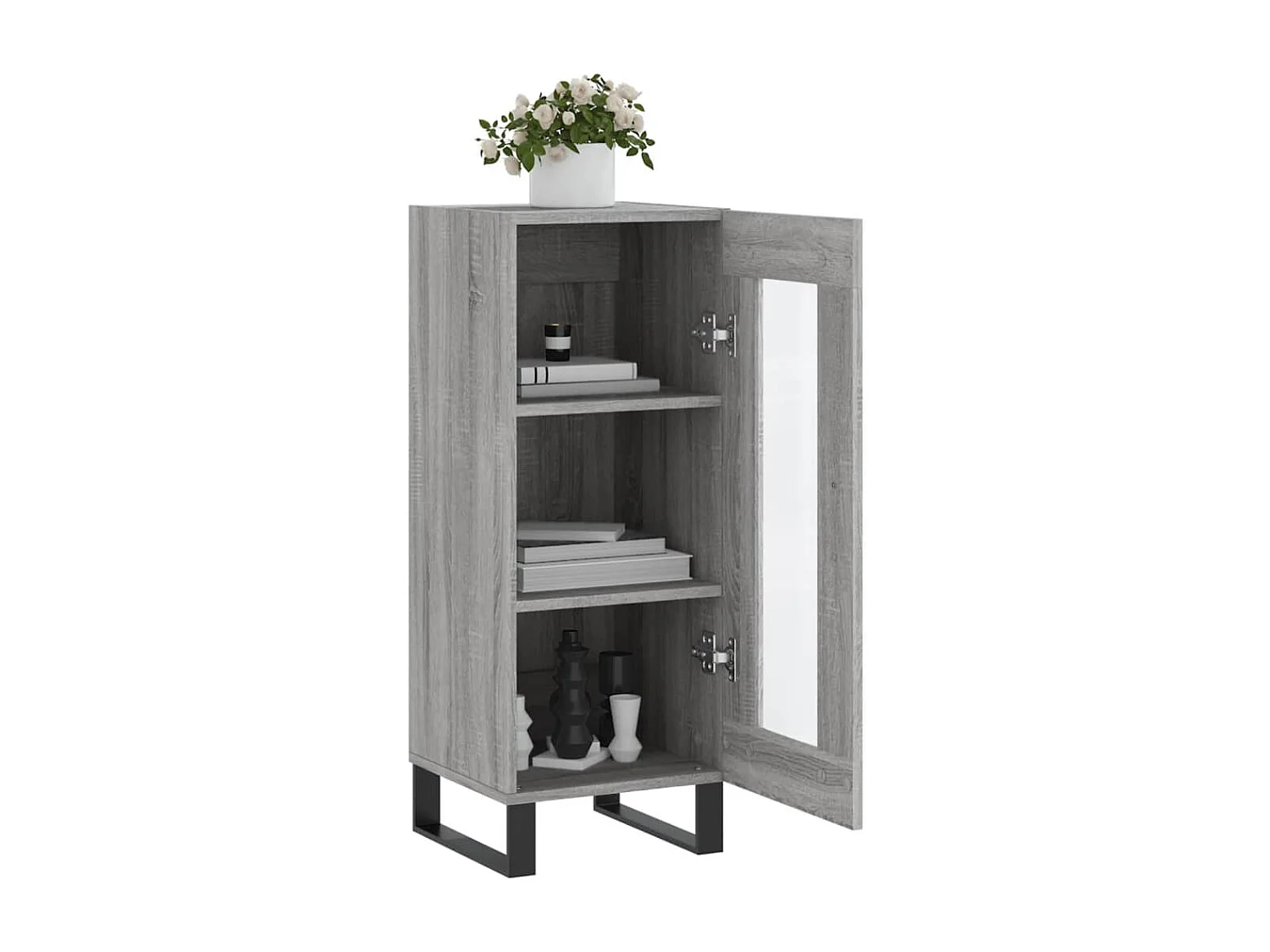 Buffet Sonoma gris 34,5x34x90 cm Bois d'ingénierie