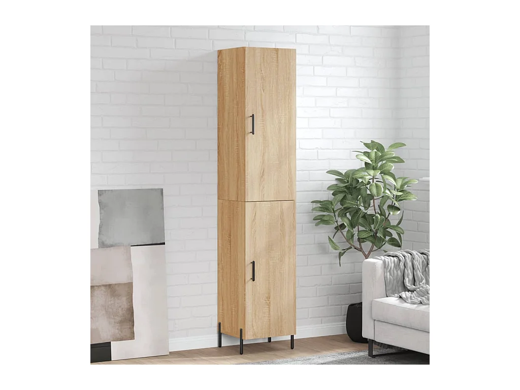 Highboard Sonoma-Eiche 34,5x34x180 cm Holzwerkstoff