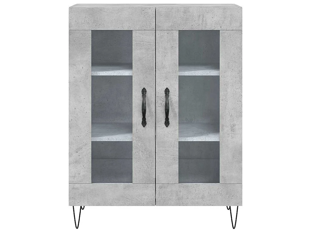 Armário alto 69,5x34x180 cm derivados de madeira cinza cimento