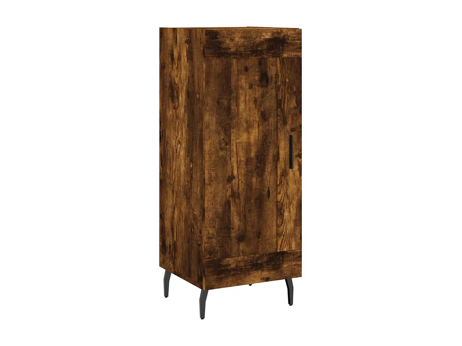 Buffet haut Chêne fumé 34,5x34x180 cm Bois d'ingénierie