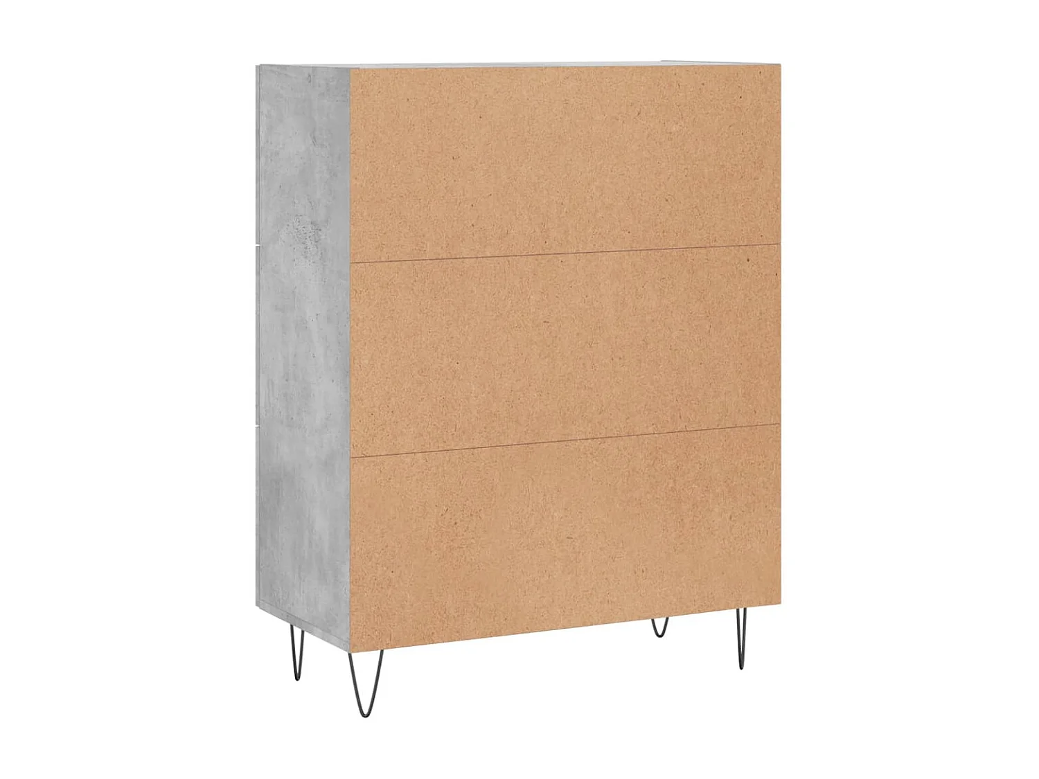 Dressoir 69,5x34x90 cm bewerkt hout betongrijs