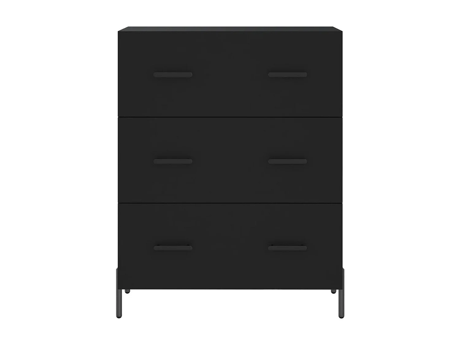 Hoge kast 69,5x34x180 cm bewerkt hout zwart