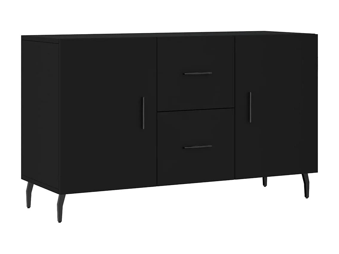 Buffet noir 100x36x60 cm bois d'ingénierie