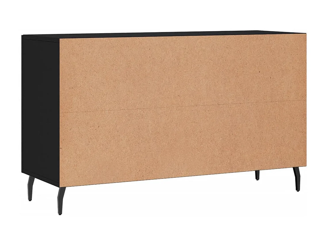 Buffet noir 100x36x60 cm bois d'ingénierie