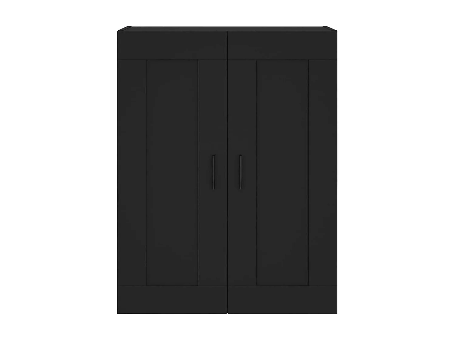 Armoires murales 2 pcs noir bois d'ingénierie