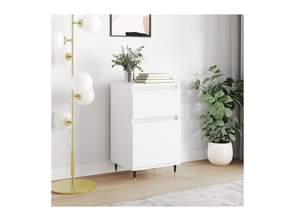 Buffet blanc 40x35x70 cm bois d’ingénierie