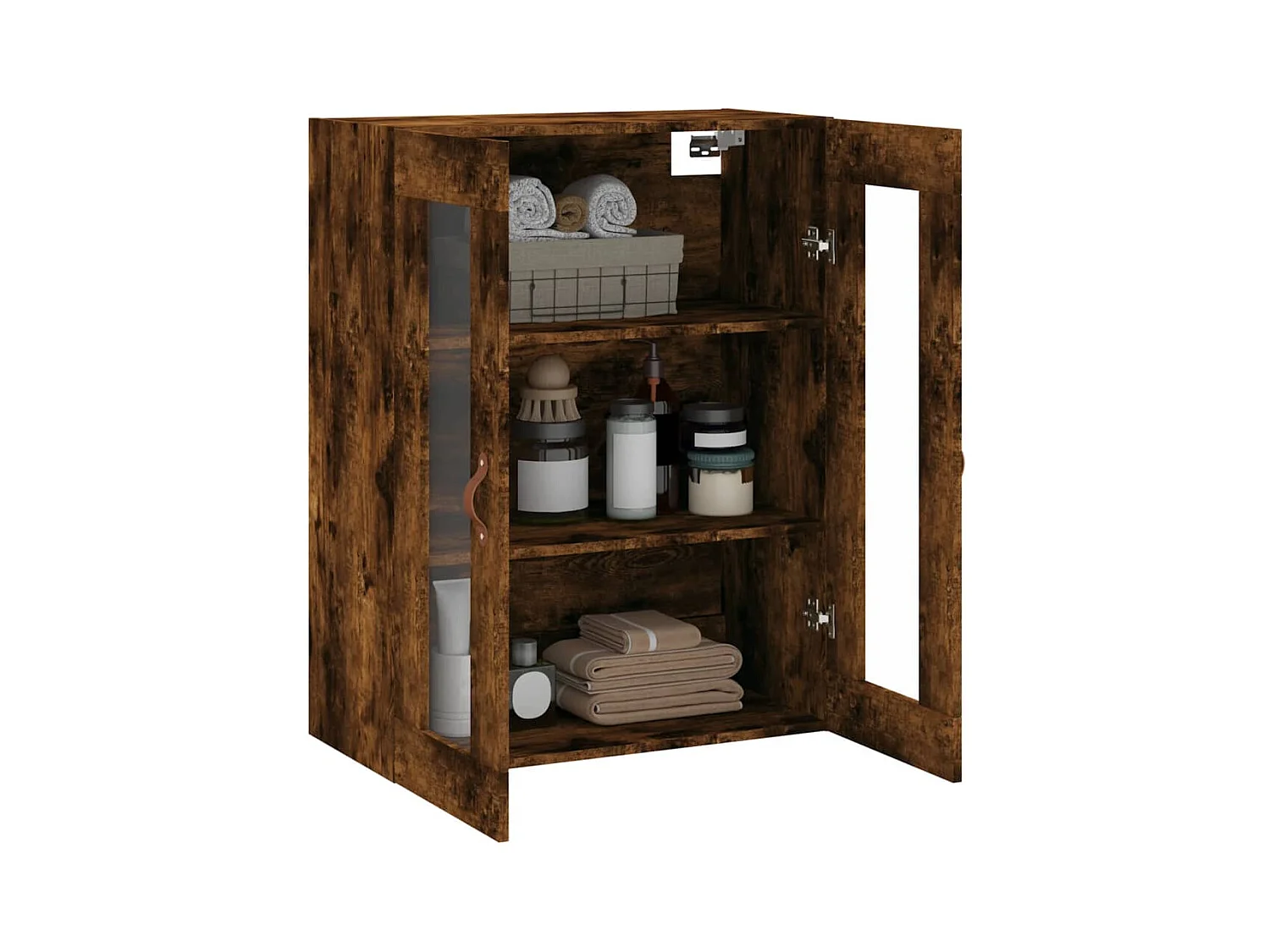 Armoire murale chêne fumé 69,5x34x90 cm