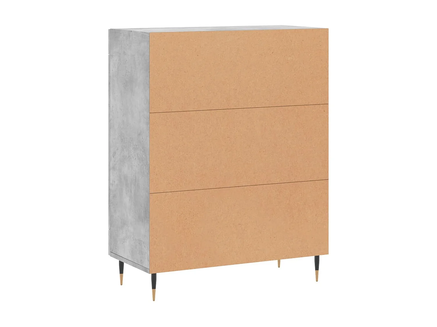 Aparador de madera de ingeniería gris hormigón 69,5x34x90 cm