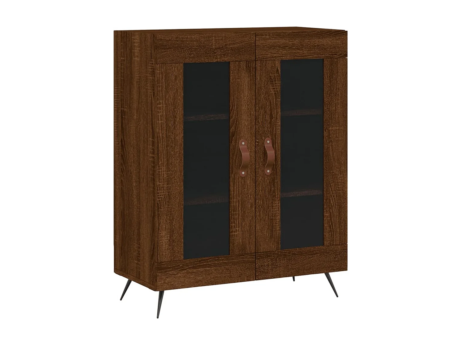 Buffet chêne marron 69,5x34x90 cm bois d'ingénierie