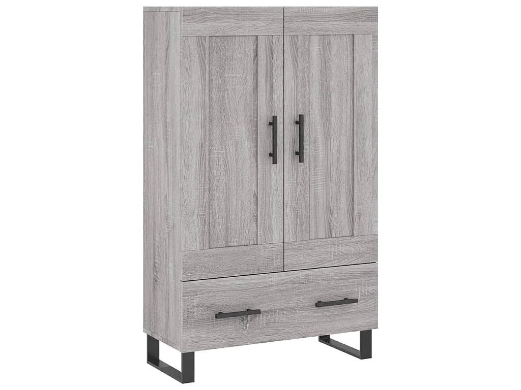 Buffet haut sonoma gris 69,5x31x115 cm bois d'ingénierie