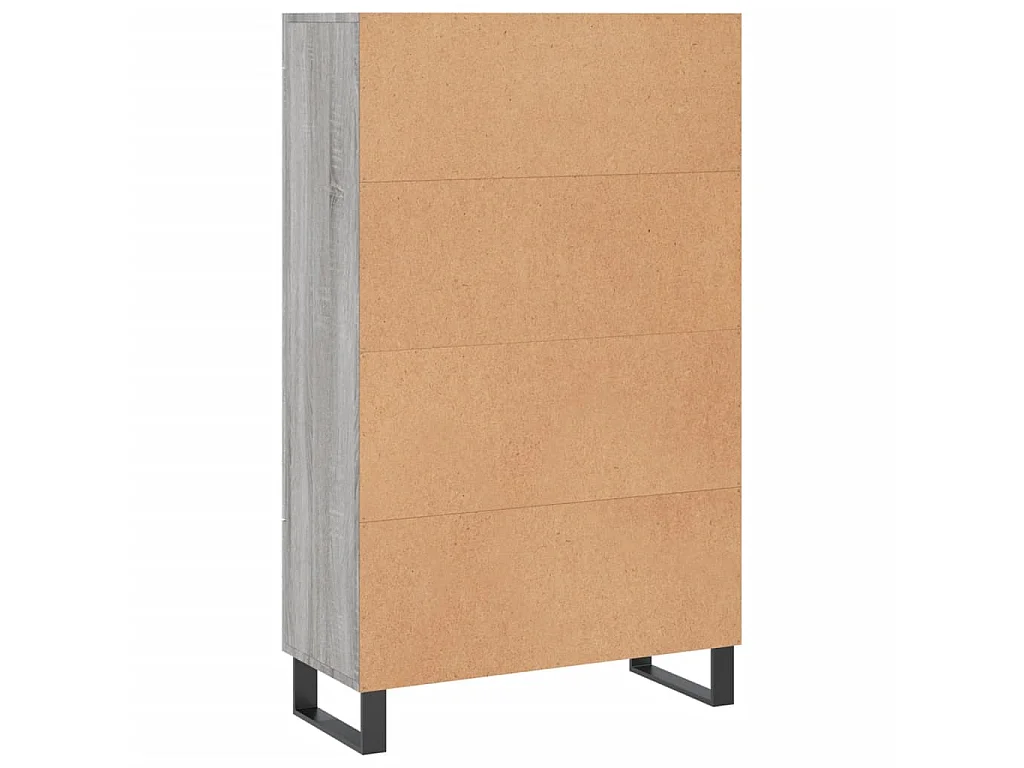 Buffet haut sonoma gris 69,5x31x115 cm bois d'ingénierie