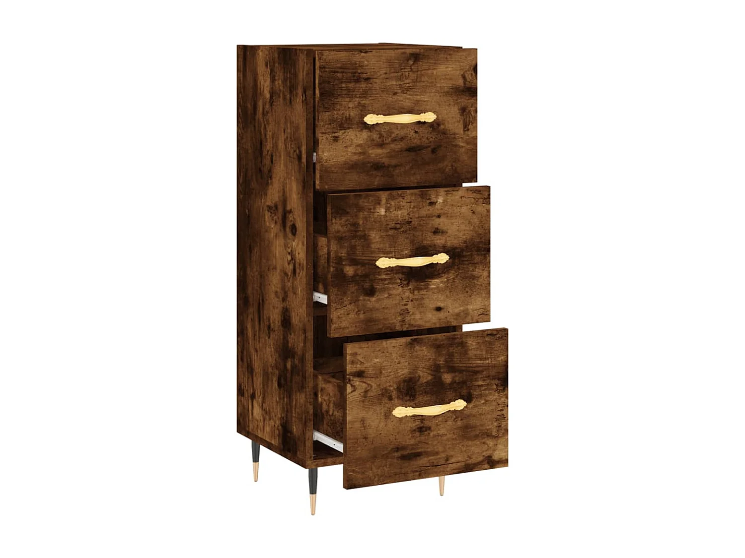 Buffet Chêne fumé 34,5x34x90 cm Bois d'ingénierie