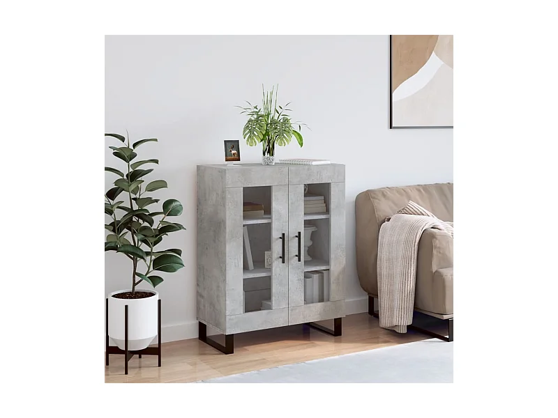 Sideboard Betongrau 69,5x34x90 cm Holzwerkstoff