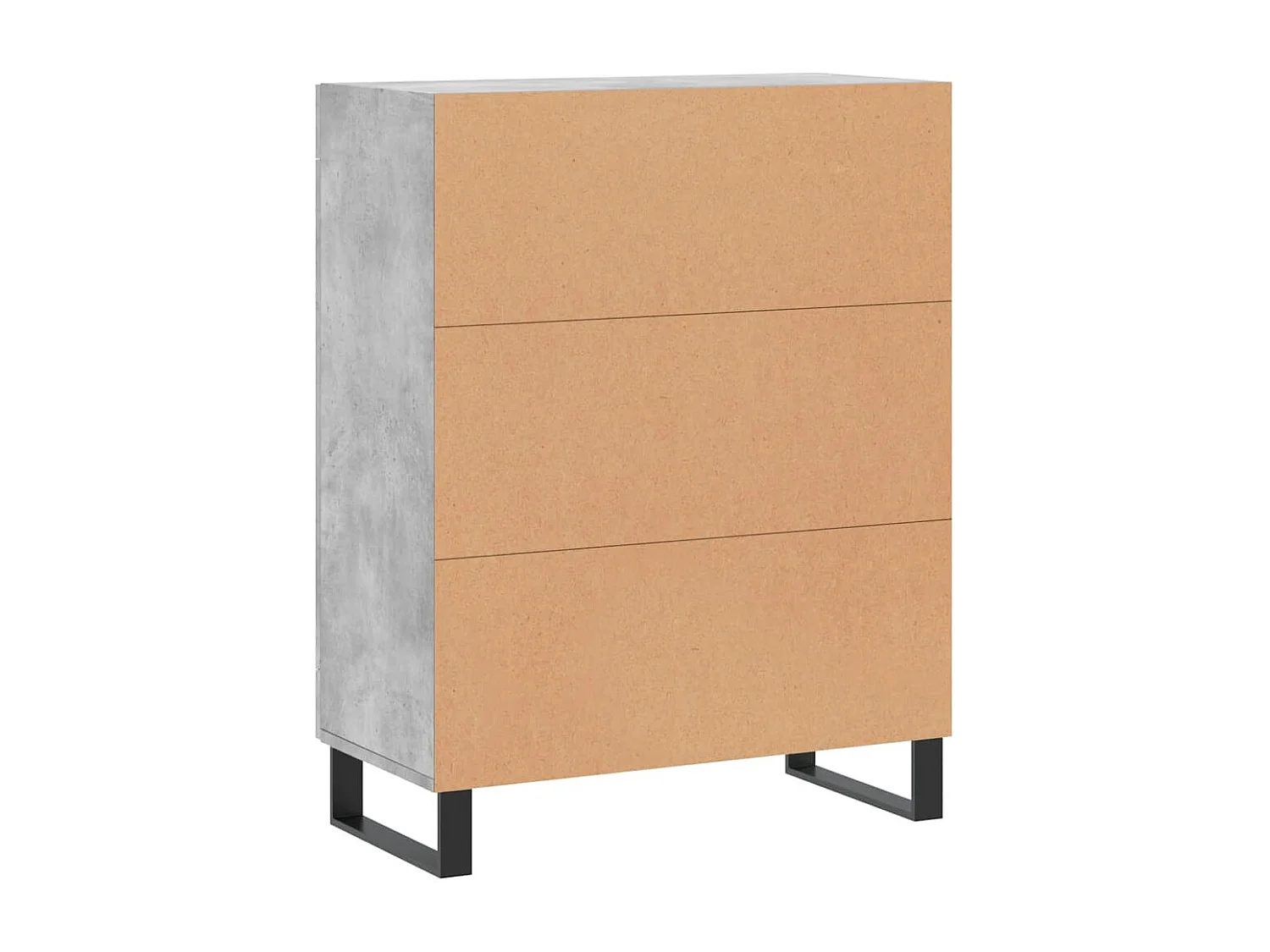 Buffet gris béton 69,5x34x90 cm bois d'ingénierie