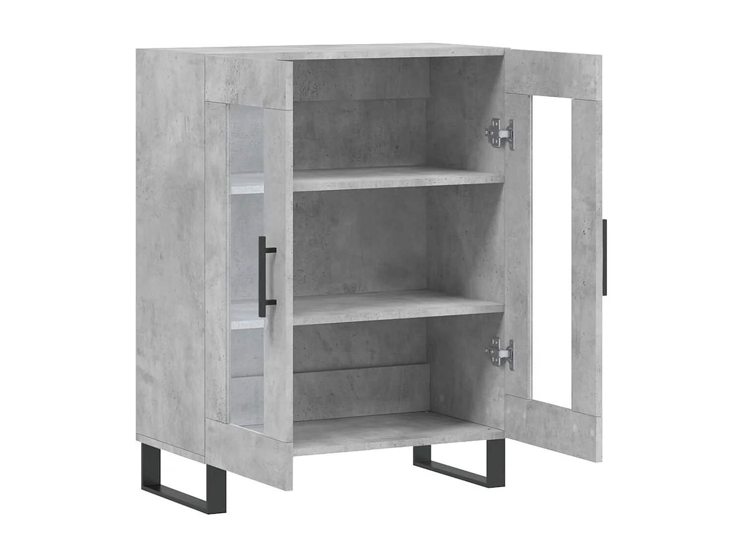 Buffet gris béton 69,5x34x90 cm bois d'ingénierie