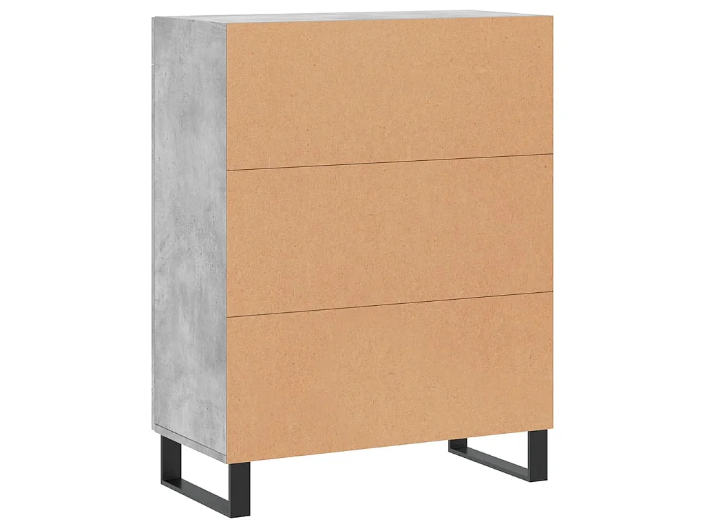 Dressoir 69,5x34x90 cm bewerkt hout betongrijs