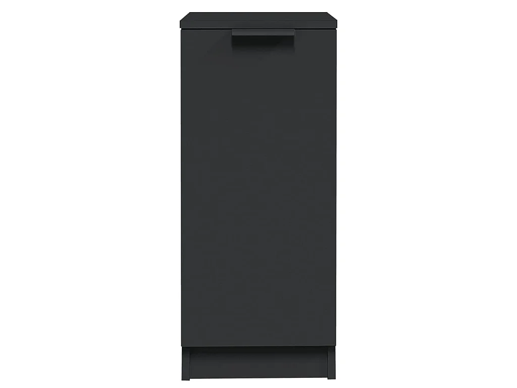 Credenze 2 pz Nere 30x30x70 cm in Legno Multistrato