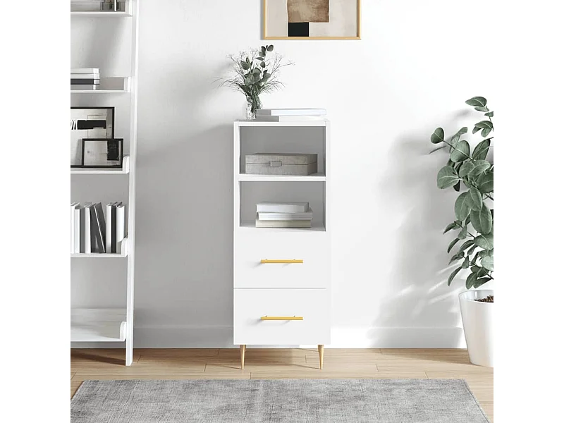 Sideboard Weiß 34,5x34x90 cm Holzwerkstoff