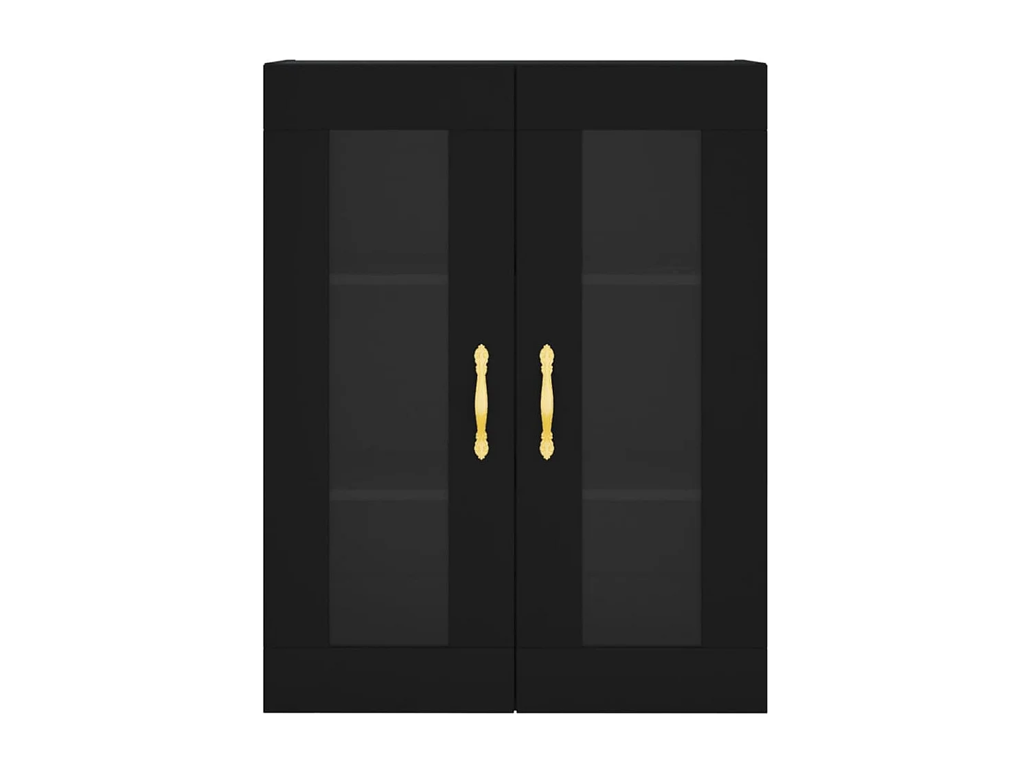 Highboard Schwarz 69,5x34x180 cm Holzwerkstoff