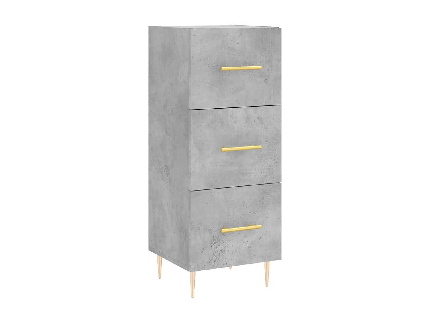 Buffet haut Gris béton 34,5x34x180 cm Bois d'ingénierie