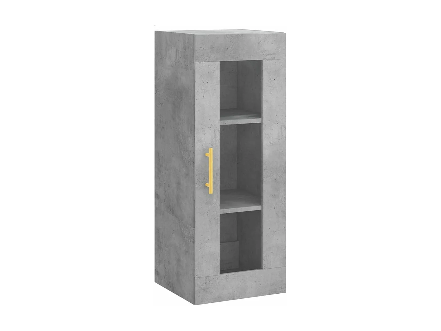 Buffet haut Gris béton 34,5x34x180 cm Bois d'ingénierie