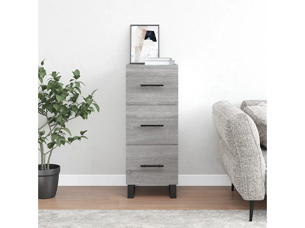 Sideboard Grau Sonoma 34,5x34x90 cm Holzwerkstoff