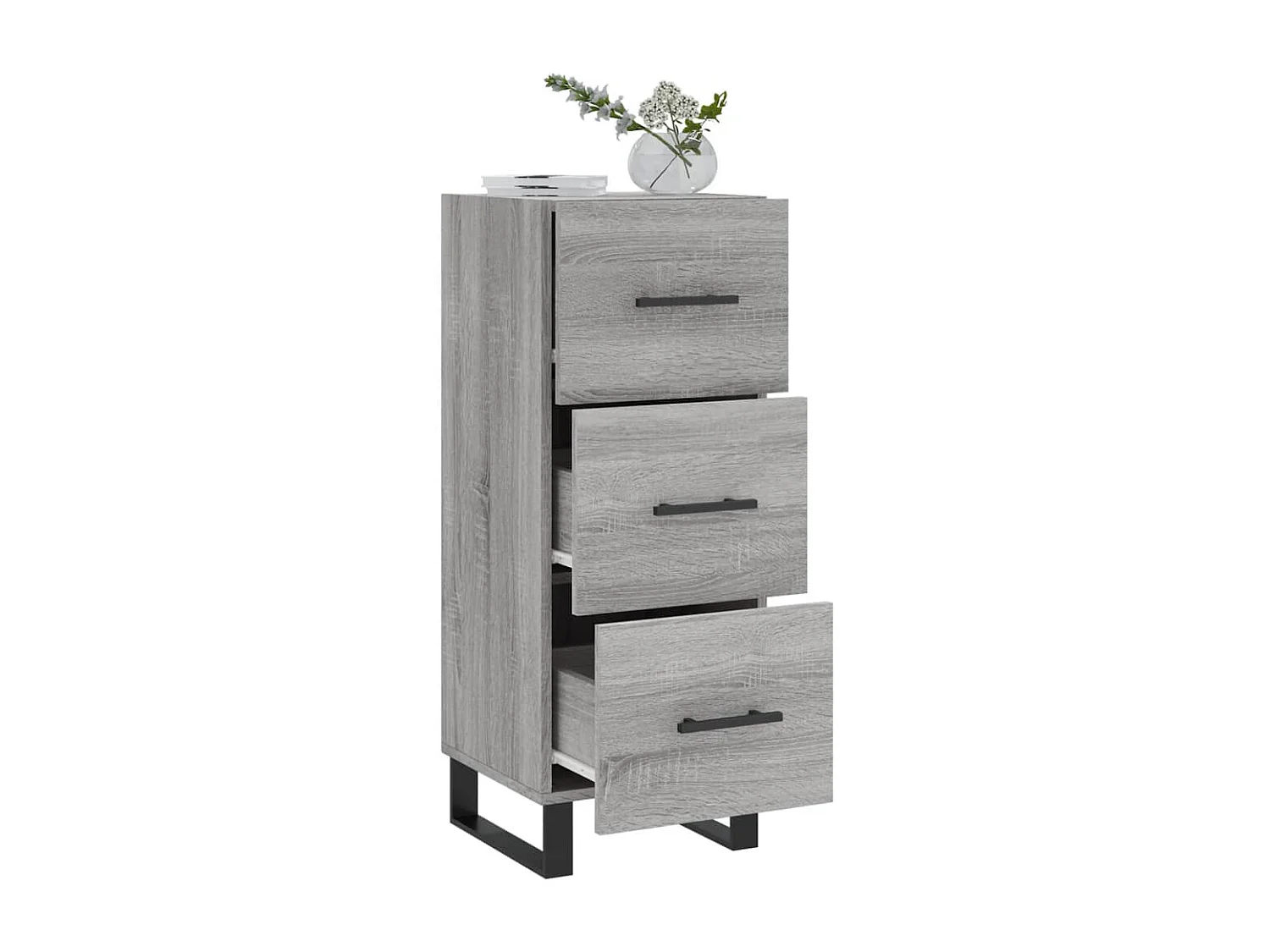 Sideboard Grau Sonoma 34,5x34x90 cm Holzwerkstoff