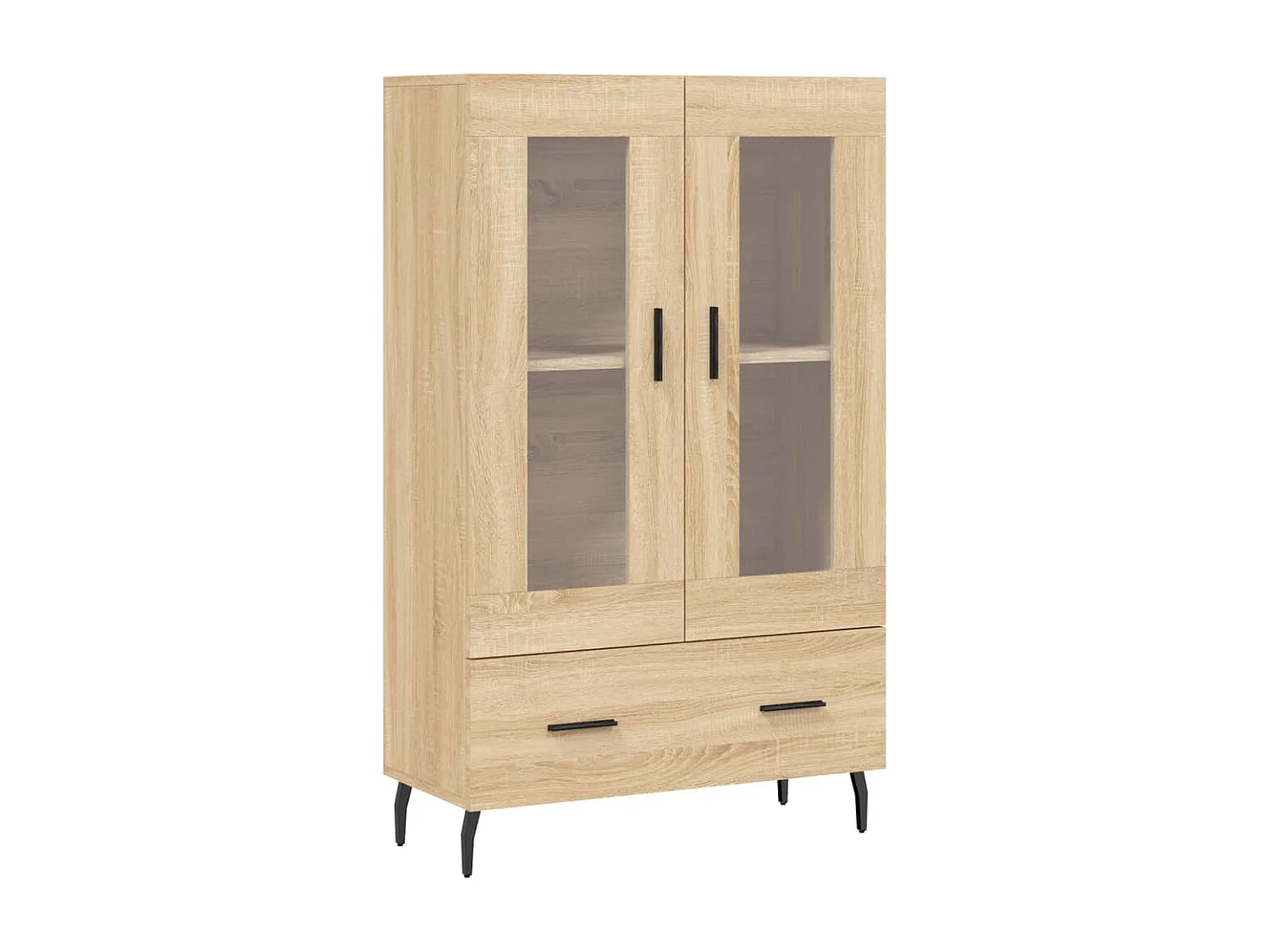 Buffet haut chêne sonoma 69,5x31x115 cm bois d'ingénierie