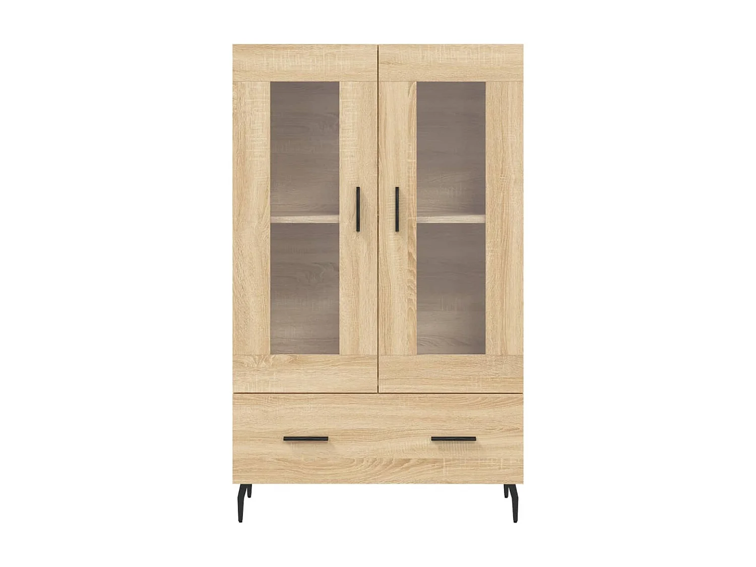 Buffet haut chêne sonoma 69,5x31x115 cm bois d'ingénierie
