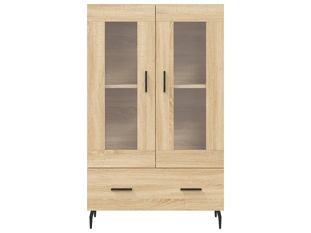 Buffet haut chêne sonoma 69,5x31x115 cm bois d'ingénierie