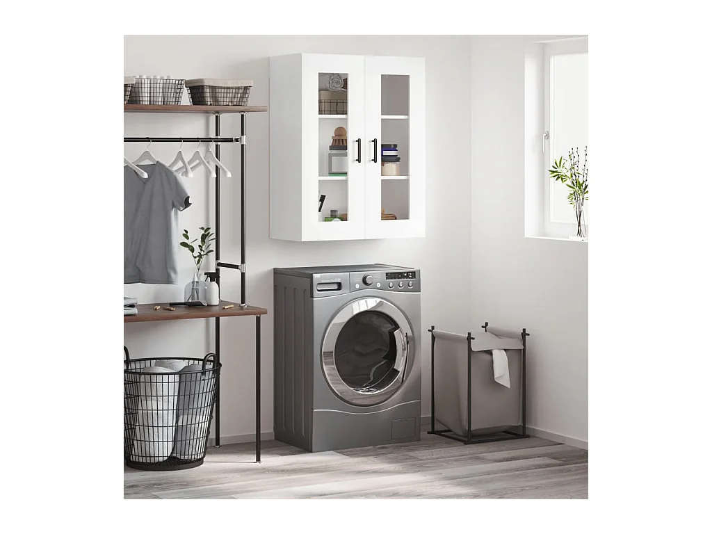 Armoire murale blanc 69,5x34x90 cm