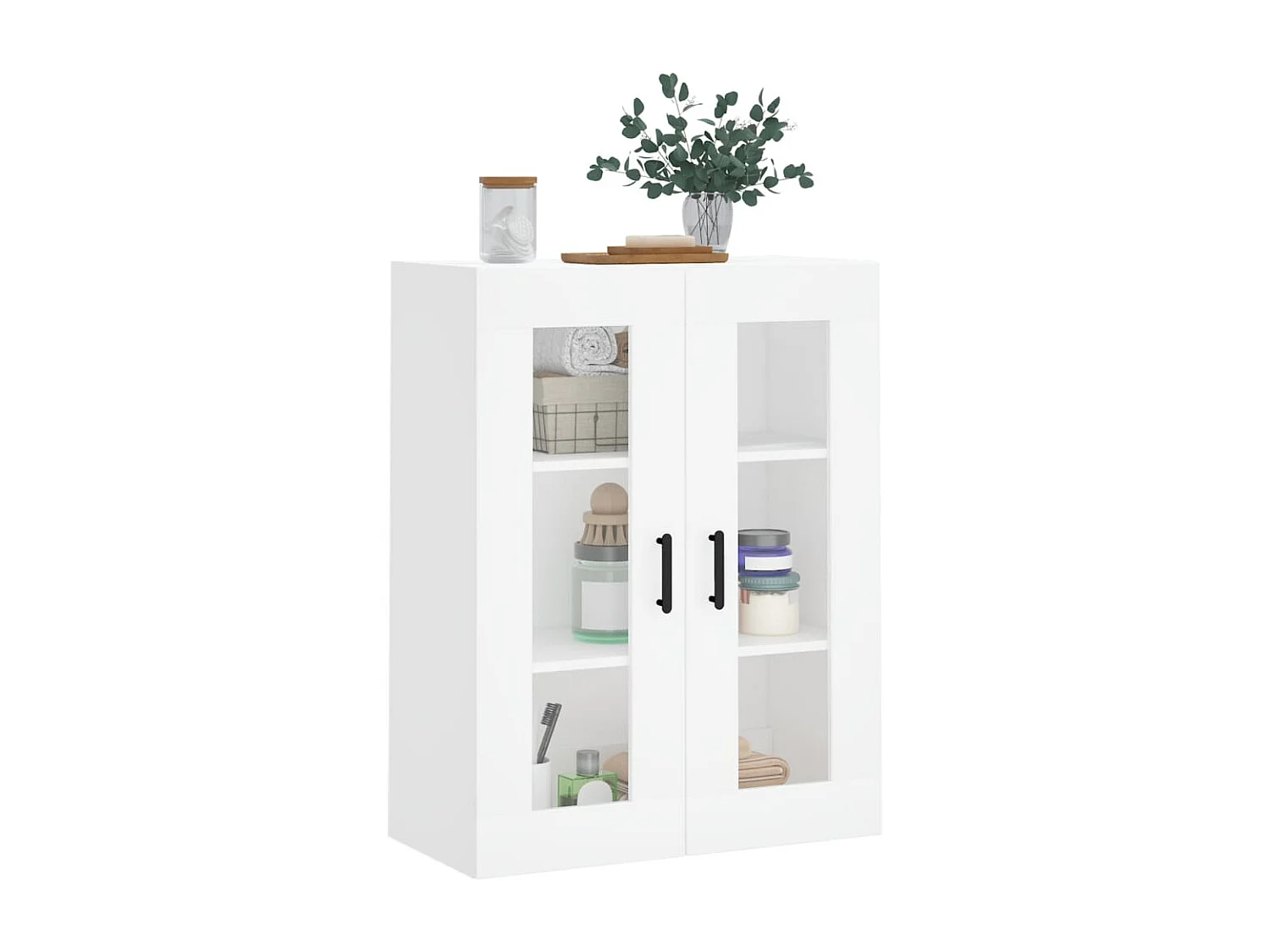 Armoire murale blanc 69,5x34x90 cm