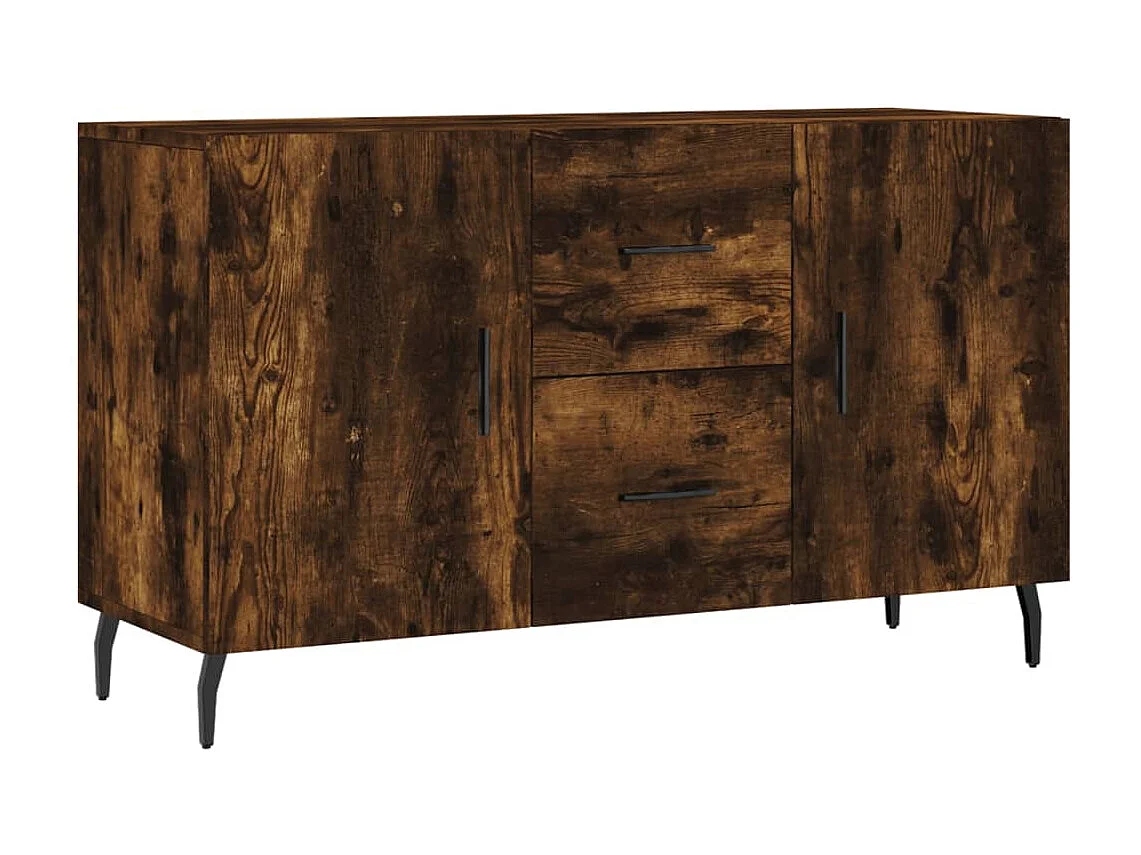 Credenza Rovere Fumo 100x36x60 cm in Legno Multistrato
