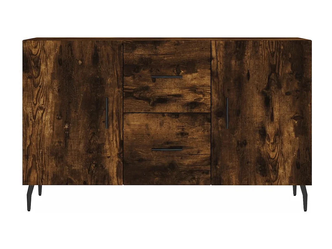 Credenza Rovere Fumo 100x36x60 cm in Legno Multistrato