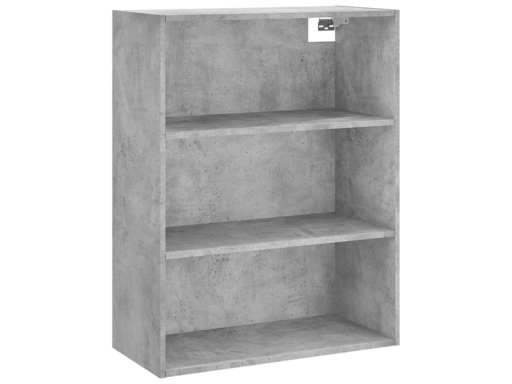 Aparador alto madera contrachapada gris hormigón 69,5x34x180 cm