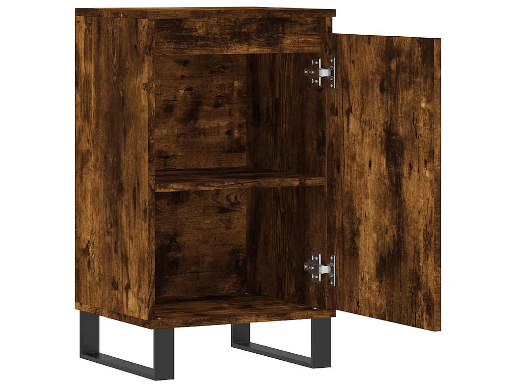 Buffet chêne fumé 40x35x70 cm bois d'ingénierie